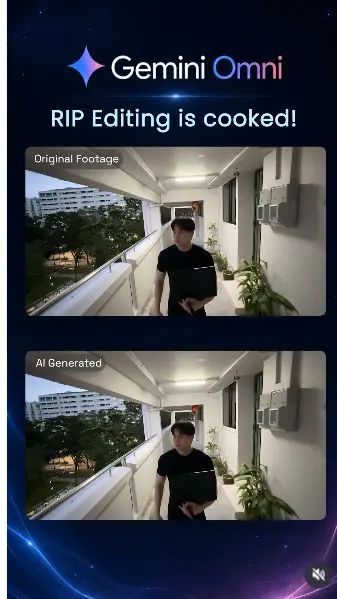 Original Instagram preview for Change the environment around a subject with Gemini Omni