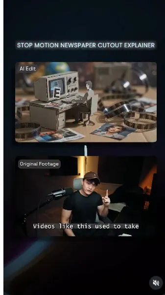 Original Instagram preview for Animate a newspaper into a cinematic sequence