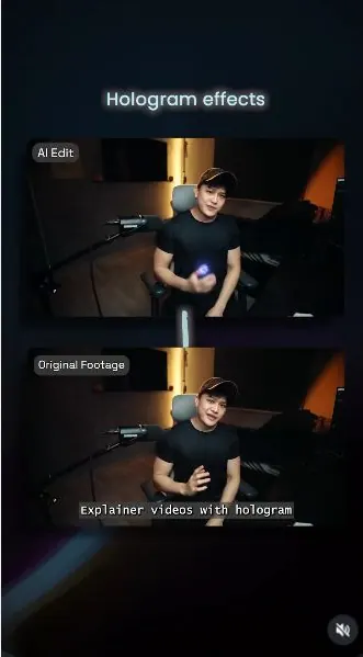 Original Instagram preview for Add a hologram to a live-action video