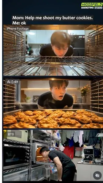 Original Instagram preview for Turn home footage into a butter-cookie commercial