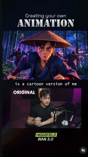Original Instagram preview for Turn your video into anime with Wan 3.0