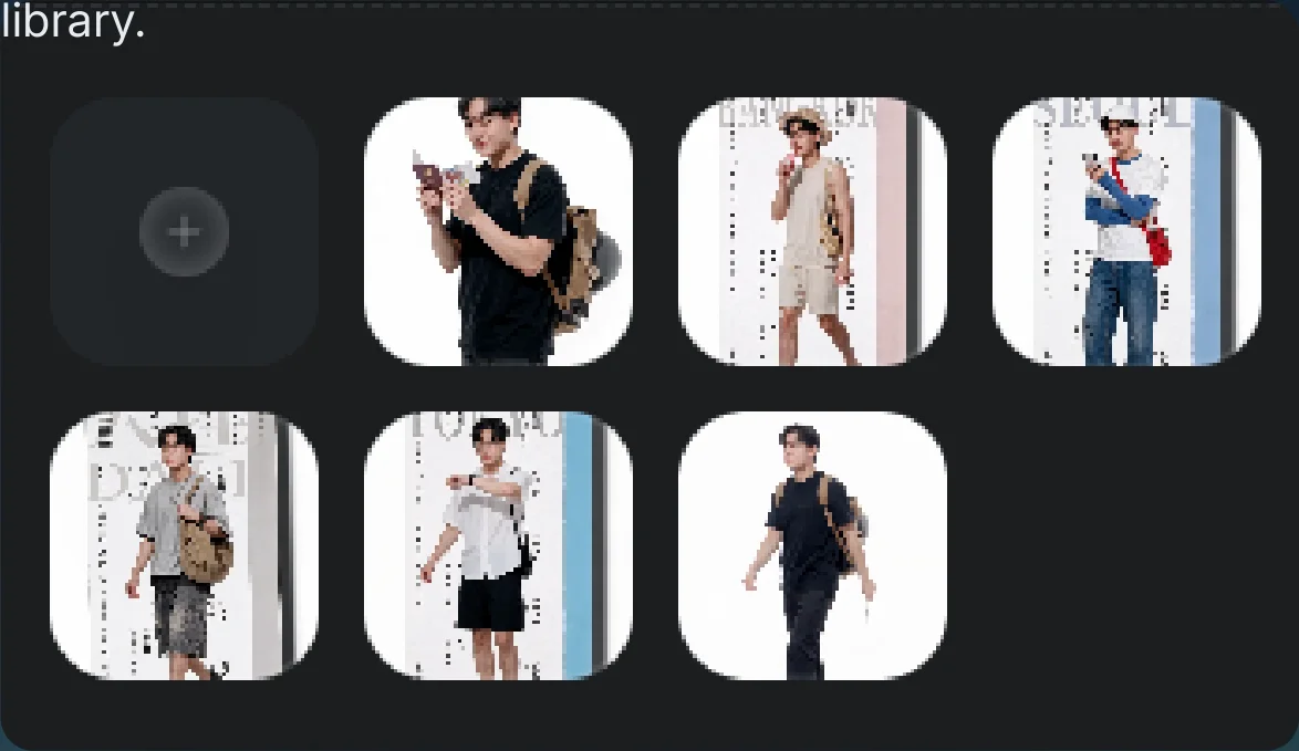 Uploaded reference images