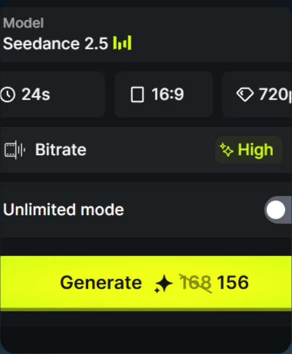 Generation settings