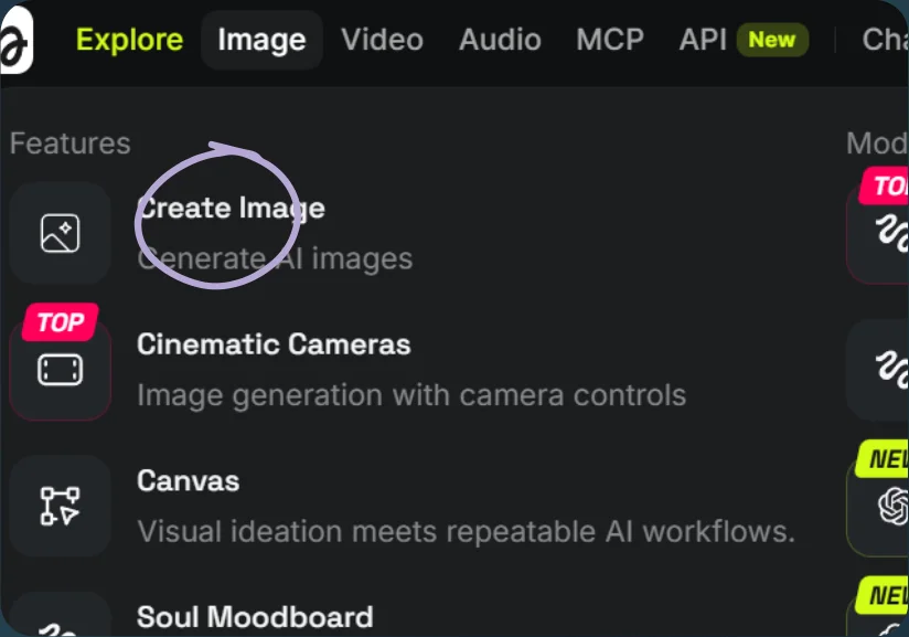 Open Create Image