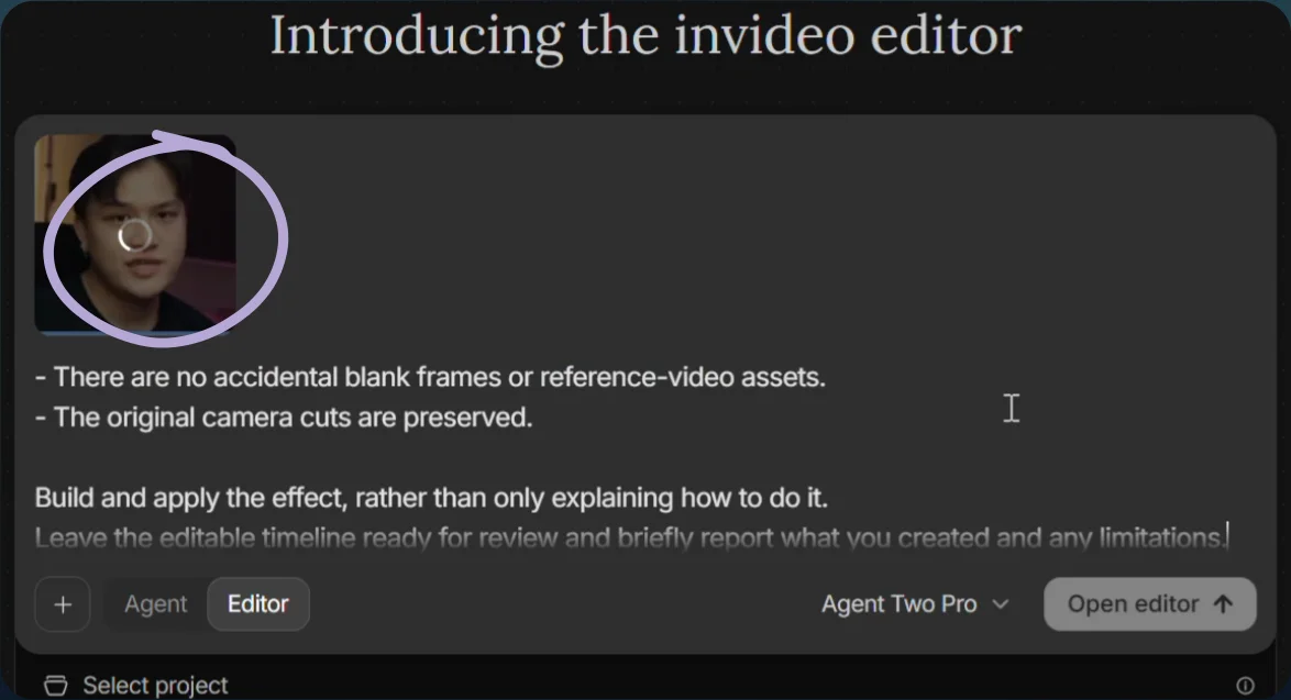 Upload the source clip