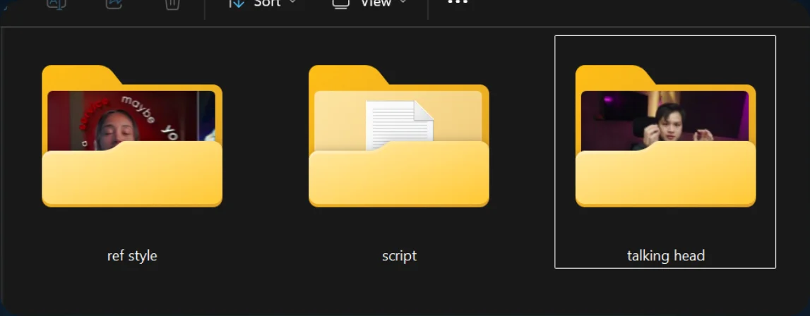 Prepare your own project folders