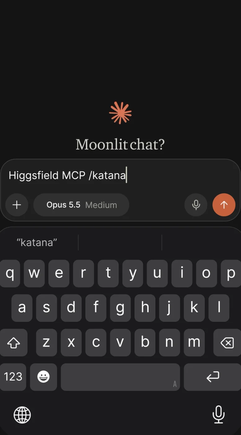 Start Katana in the chat